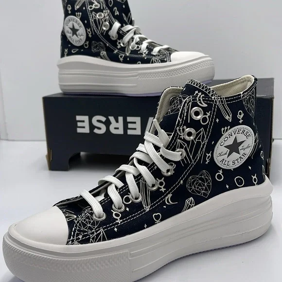Converse WMNS CTAS MOVE HI
BLACK/NATURAL IVORY A03725C Platforms Sneakers - Picture 15 of 16